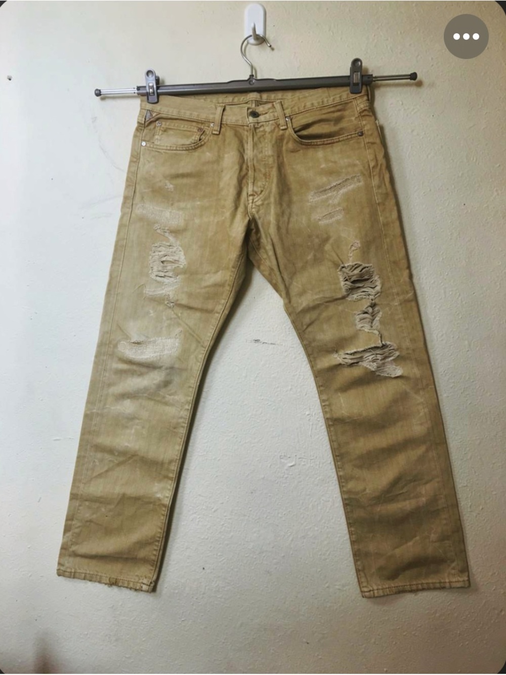 Denim & Supply Ralph Lauren Slim Distressed Tan Jeans